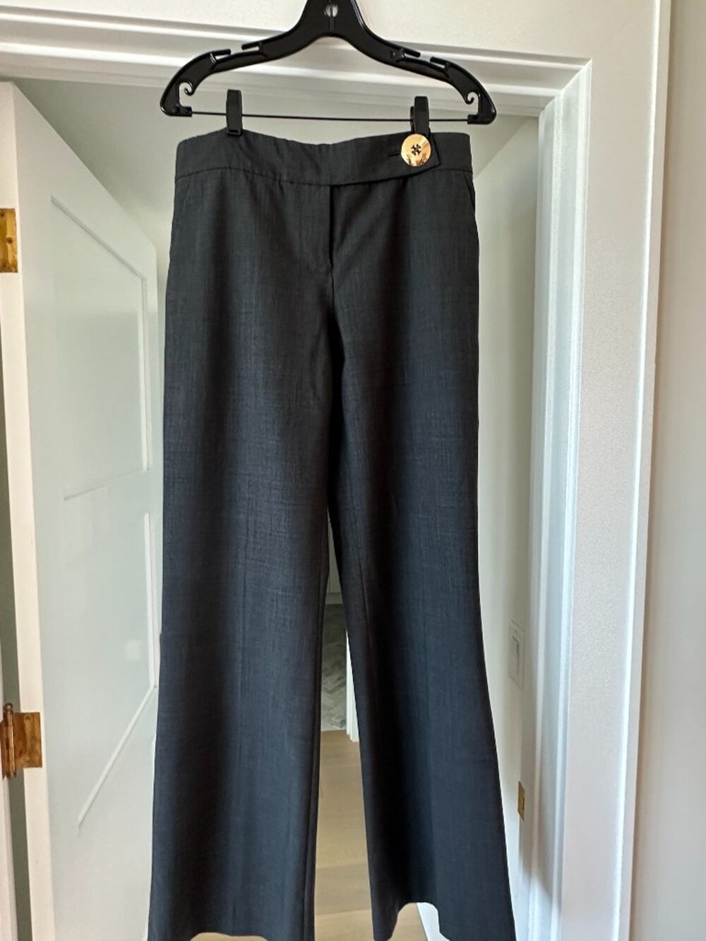 Tory Burch gray wool blend trouser dress pants